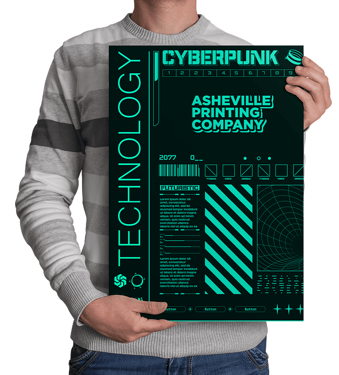 Large-format printed poster