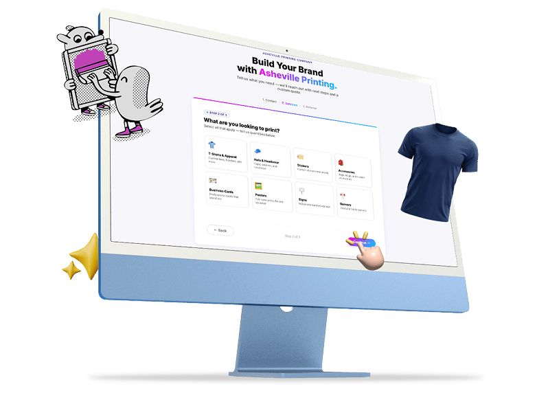 Custom screen-printed apparel