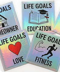 Holographic Stickers with supporting print